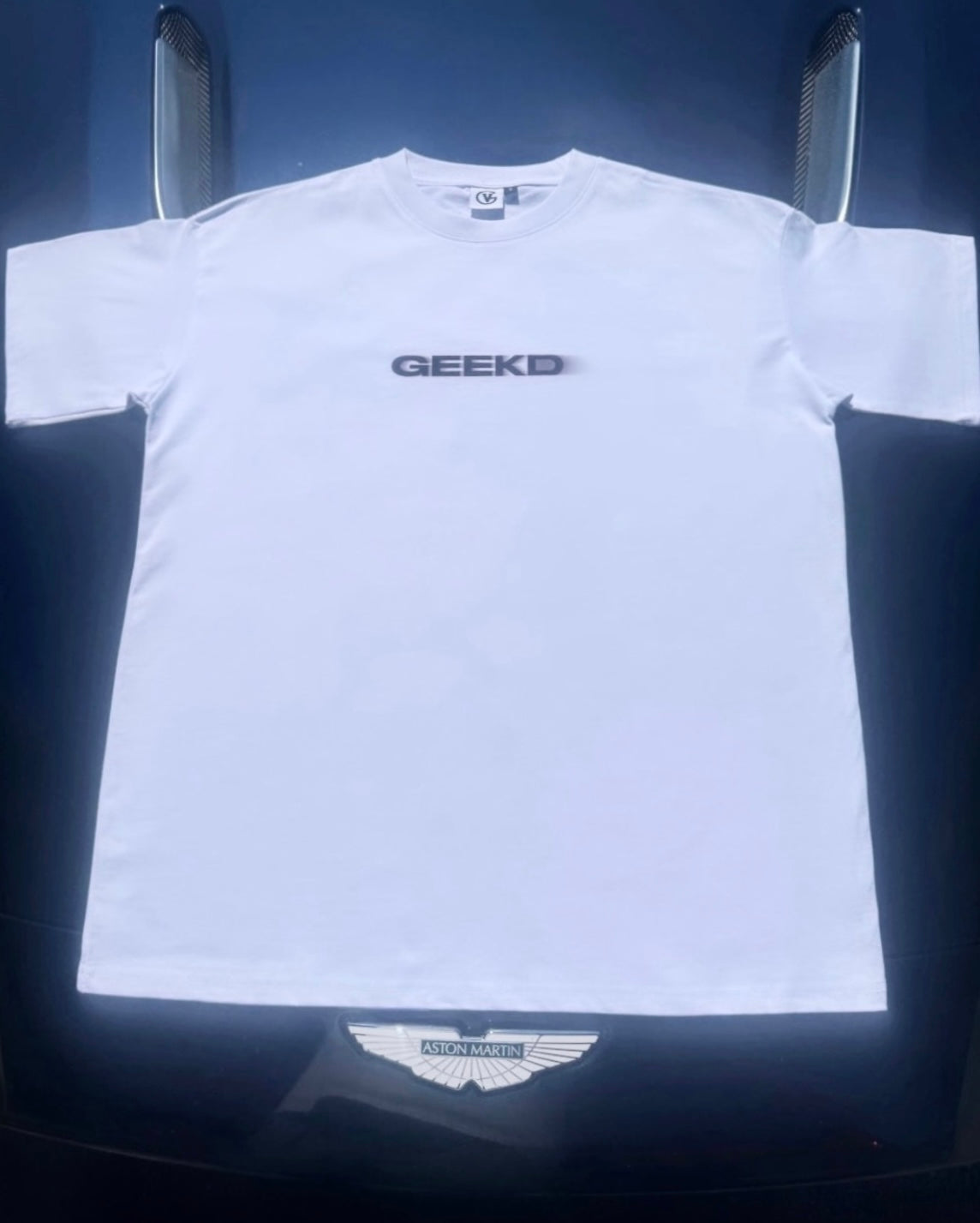 Geeked Vertical geekd vert white geeked t shirt